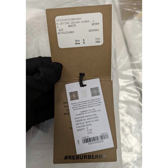 Burberry Men’s Jayson Icon Stripe Crewneck T-Shirt White S 8078115 - Picture 7 of 7